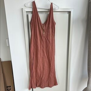 Faherty Sleeveless Rust Dress